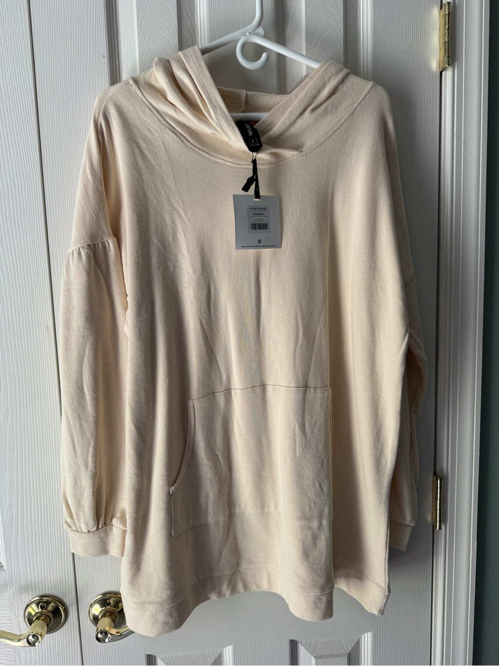 Agnes & Dora Cream Hooded Pullover